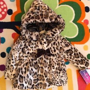 Pistachio Girls Faux Fur Winter Coat- Size 24M
